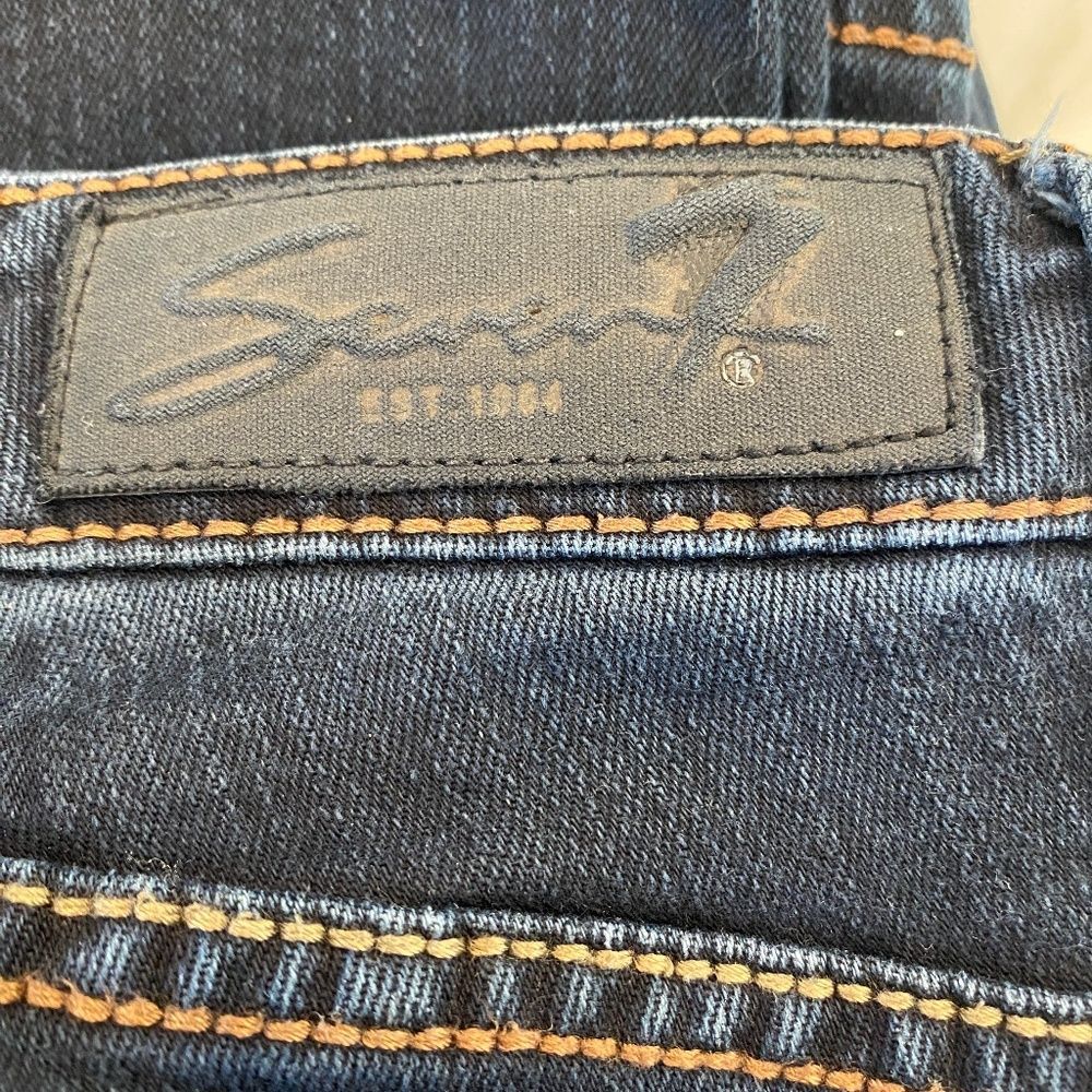 SEVEN 7 Women's Size 12 Denim Dark Blue Wash Bootcut Jeans Southwestern Style - Picture 6 of 12